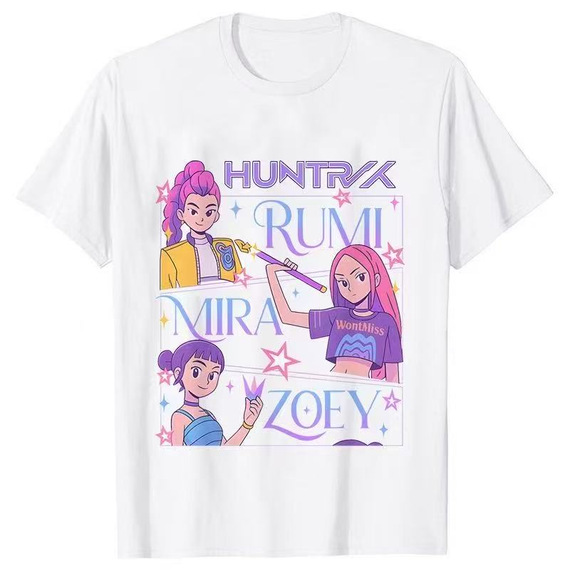 White Stylised Huntrix T-Shirt